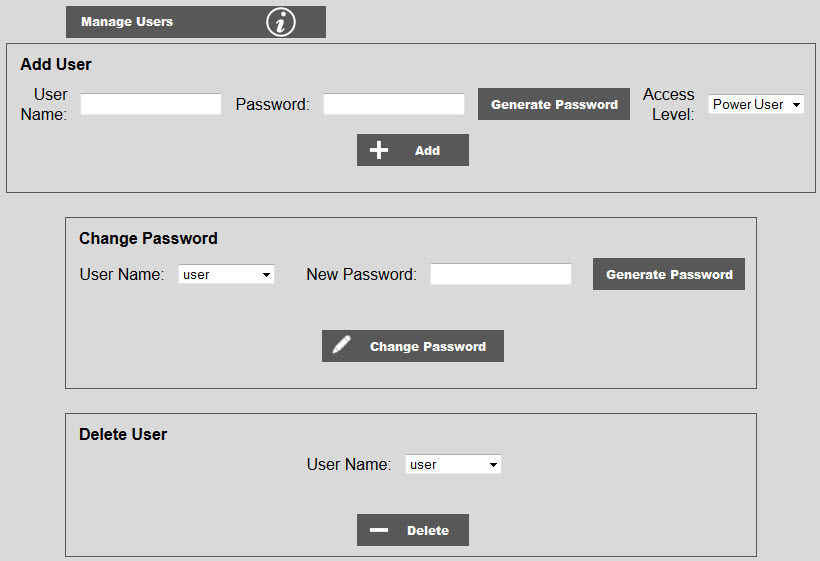 manage users console