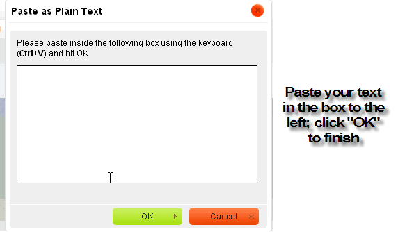 paste as text window